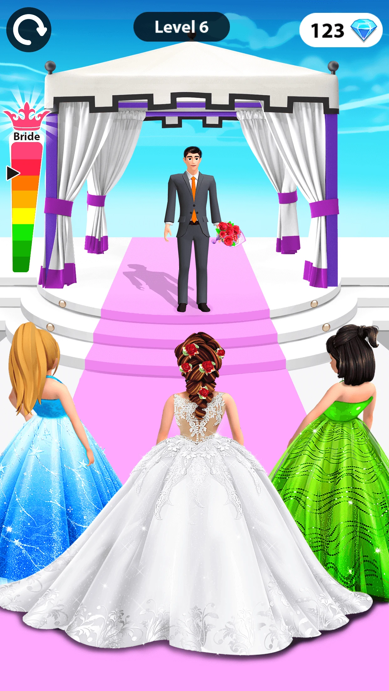 Bride Race: Makeup, Dress up screenshot